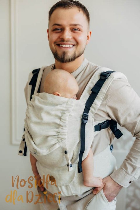 Nosidełko LennyUpGrade PRO z tkaniny skośno-krzyżowej (50% bawełna, 25% konopie, 25% lyocell), rozmiar standard - AIRY