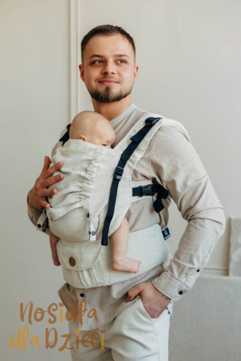 Nosidełko LennyUpGrade PRO z tkaniny skośno-krzyżowej (50% bawełna, 25% konopie, 25% lyocell), rozmiar standard - AIRY