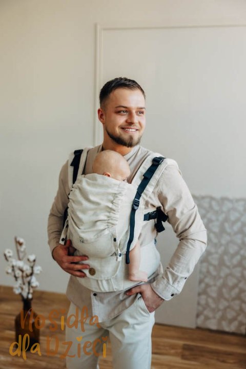 Nosidełko LennyUpGrade PRO z tkaniny skośno-krzyżowej (50% bawełna, 25% konopie, 25% lyocell), rozmiar standard - AIRY