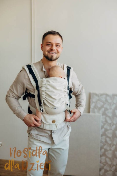 Nosidełko LennyUpGrade PRO z tkaniny skośno-krzyżowej (50% bawełna, 25% konopie, 25% lyocell), rozmiar standard - AIRY