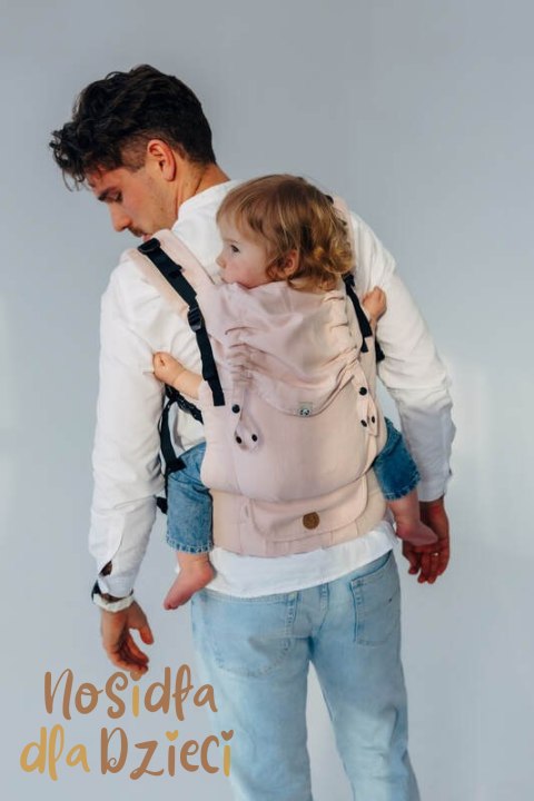 Nosidełko LennyUpGrade PRO z tkaniny skośno-krzyżowej (50% bawełna, 50% wiskoza bambusowa), rozmiar standard - MARSHMALLOW