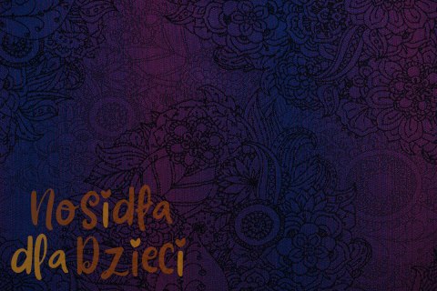 Nosidełko LennyUpGrade PRO z tkaniny żakardowej 100% bawełna , rozmiar standard - DZIKIE WINO - BOUQUET (drugi gatunek)