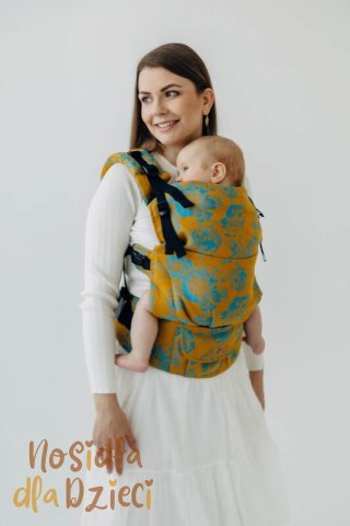 Nosidełko LennyUpGrade PRO z tkaniny żakardowej 100% bawełna , rozmiar standard - RETRO'N'ROSES - ROSARIUM