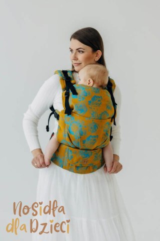 Nosidełko LennyUpGrade PRO z tkaniny żakardowej 100% bawełna , rozmiar standard - RETRO'N'ROSES - ROSARIUM