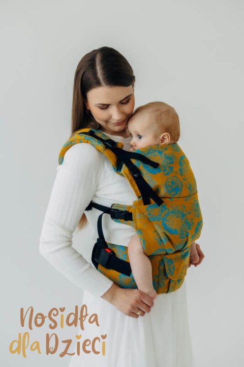 Nosidełko LennyUpGrade PRO z tkaniny żakardowej 100% bawełna , rozmiar standard - RETRO'N'ROSES - ROSARIUM