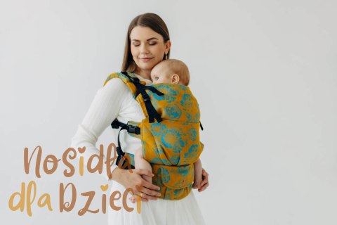 Nosidełko LennyUpGrade PRO z tkaniny żakardowej 100% bawełna , rozmiar standard - RETRO'N'ROSES - ROSARIUM