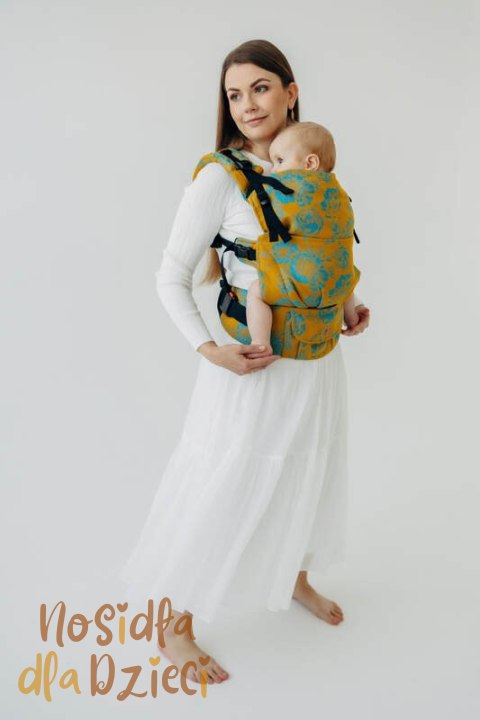 Nosidełko LennyUpGrade PRO z tkaniny żakardowej 100% bawełna , rozmiar standard - RETRO'N'ROSES - ROSARIUM