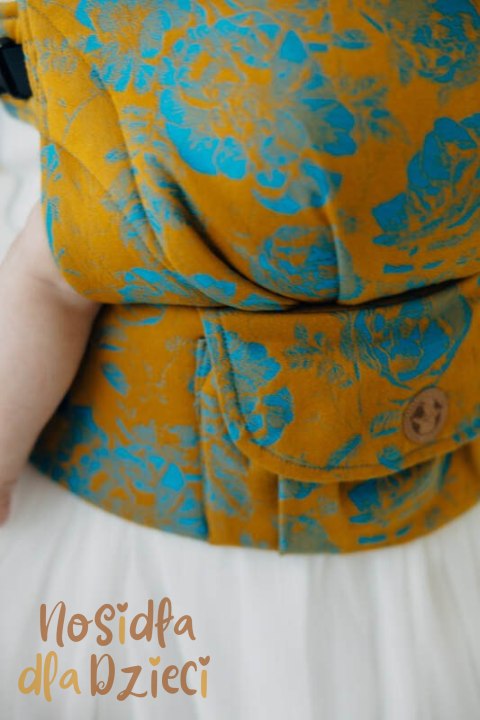 Nosidełko LennyUpGrade PRO z tkaniny żakardowej 100% bawełna , rozmiar standard - RETRO'N'ROSES - ROSARIUM