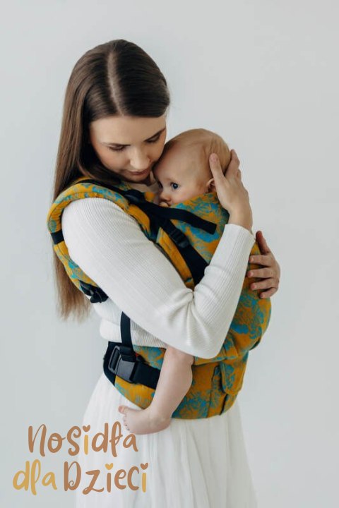 Nosidełko LennyUpGrade PRO z tkaniny żakardowej 100% bawełna , rozmiar standard - RETRO'N'ROSES - ROSARIUM