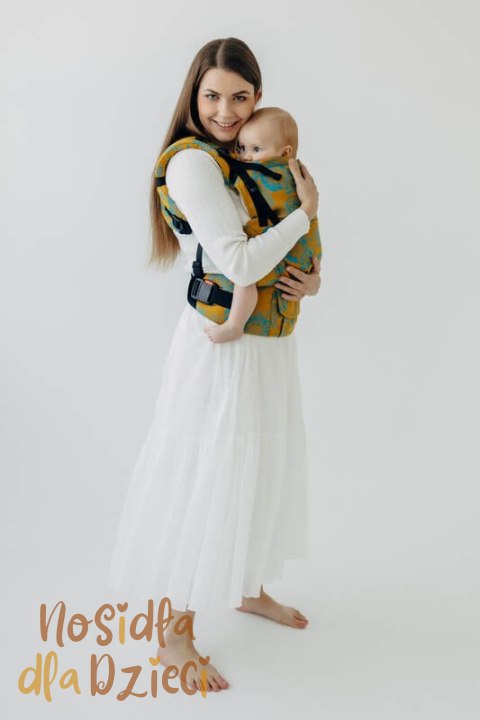 Nosidełko LennyUpGrade PRO z tkaniny żakardowej 100% bawełna , rozmiar standard - RETRO'N'ROSES - ROSARIUM