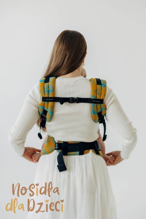 Nosidełko LennyUpGrade PRO z tkaniny żakardowej 100% bawełna , rozmiar standard - RETRO'N'ROSES - ROSARIUM