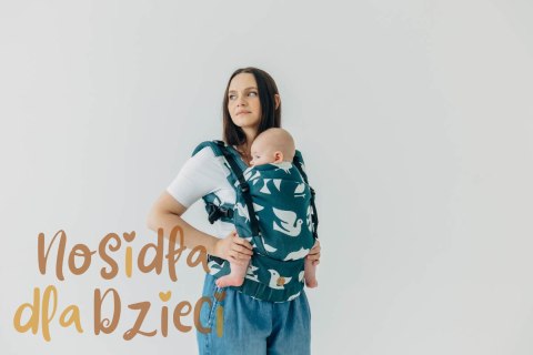 Nosidełko LennyUpGrade PRO z tkaniny żakardowej,100% wiskoza bambusowa, rozmiar standard - BIRDY - SKYWARD