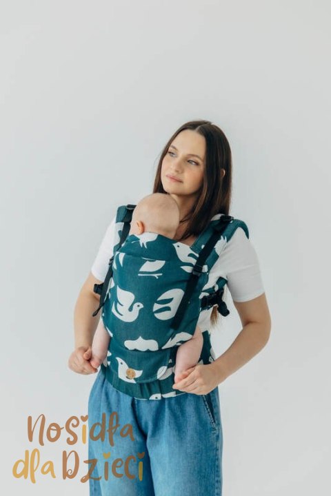 Nosidełko LennyUpGrade PRO z tkaniny żakardowej,100% wiskoza bambusowa, rozmiar standard - BIRDY - SKYWARD