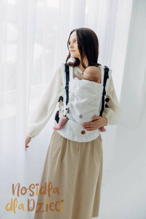 Nosidełko LennyUpGrade PRO z tkaniny żakardowej,100% wiskoza bambusowa, rozmiar standard - VIRIDIFLORA - MILKY WAY