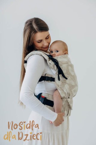 Nosidełko LennyUpGrade PRO z tkaniny żakardowej (50% bawełna, 25%konopie, 25% lyocell) , rozmiar standard - VIRIDIFLORA - CONNEC