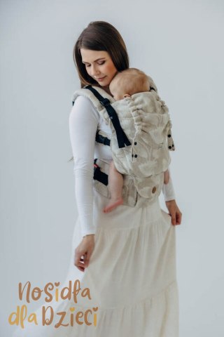 Nosidełko LennyUpGrade PRO z tkaniny żakardowej (50% bawełna, 25%konopie, 25% lyocell) , rozmiar standard - VIRIDIFLORA - CONNEC