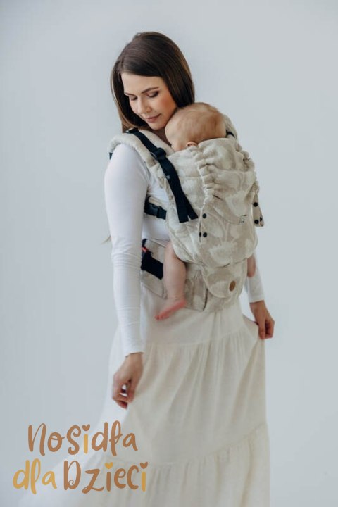 Nosidełko LennyUpGrade PRO z tkaniny żakardowej (50% bawełna, 25%konopie, 25% lyocell) , rozmiar standard - VIRIDIFLORA - CONNEC