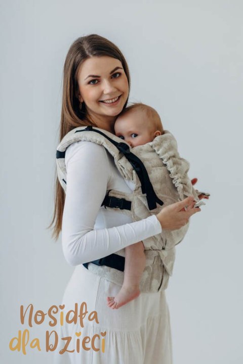 Nosidełko LennyUpGrade PRO z tkaniny żakardowej (50% bawełna, 25%konopie, 25% lyocell) , rozmiar standard - VIRIDIFLORA - CONNEC