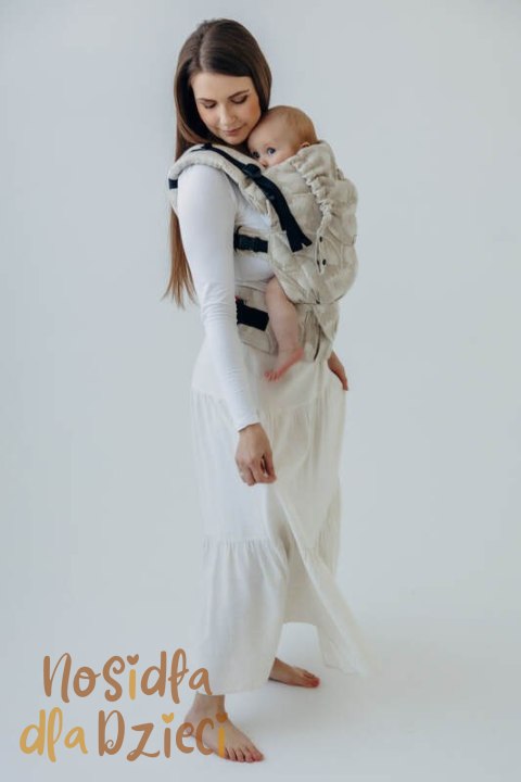 Nosidełko LennyUpGrade PRO z tkaniny żakardowej (50% bawełna, 25%konopie, 25% lyocell) , rozmiar standard - VIRIDIFLORA - CONNEC