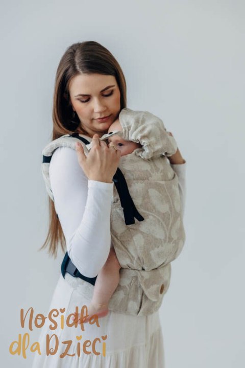 Nosidełko LennyUpGrade PRO z tkaniny żakardowej (50% bawełna, 25%konopie, 25% lyocell) , rozmiar standard - VIRIDIFLORA - CONNEC