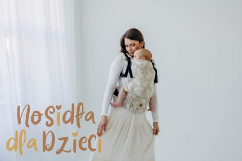 Nosidełko LennyUpGrade PRO z tkaniny żakardowej (50% bawełna, 25%konopie, 25% lyocell) , rozmiar standard - VIRIDIFLORA - CONNEC