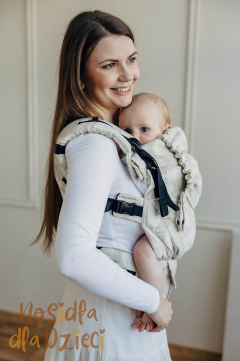 Nosidełko LennyUpGrade PRO z tkaniny żakardowej (50% bawełna, 25%konopie, 25% lyocell) , rozmiar standard - VIRIDIFLORA - CONNEC