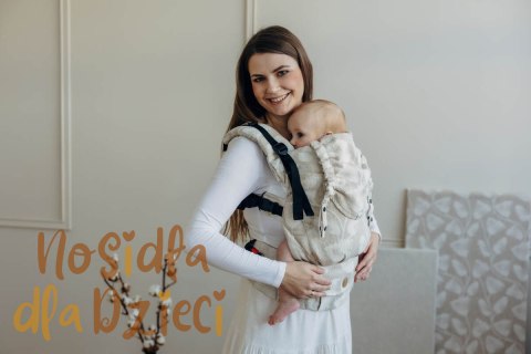 Nosidełko LennyUpGrade PRO z tkaniny żakardowej (50% bawełna, 25%konopie, 25% lyocell) , rozmiar standard - VIRIDIFLORA - CONNEC