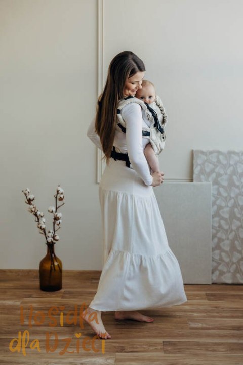 Nosidełko LennyUpGrade PRO z tkaniny żakardowej (50% bawełna, 25%konopie, 25% lyocell) , rozmiar standard - VIRIDIFLORA - CONNEC