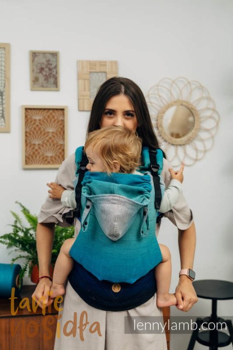 Nosidełko Ergonomiczne LennyGo z tkaniny skośnokrzyżowej 100% bawełna , rozmiar Toddler - AIRGLOW