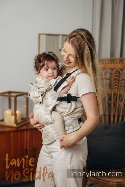 Nosidełko Ergonomiczne LennyGo z tkaniny żakardowej 100% bawełna , Toddler Size - PARK JURAJSKI - ICE DESERT