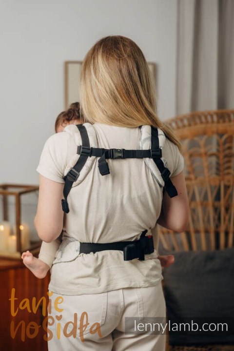 Nosidełko Ergonomiczne LennyGo z tkaniny żakardowej 100% bawełna , Toddler Size - PARK JURAJSKI - ICE DESERT