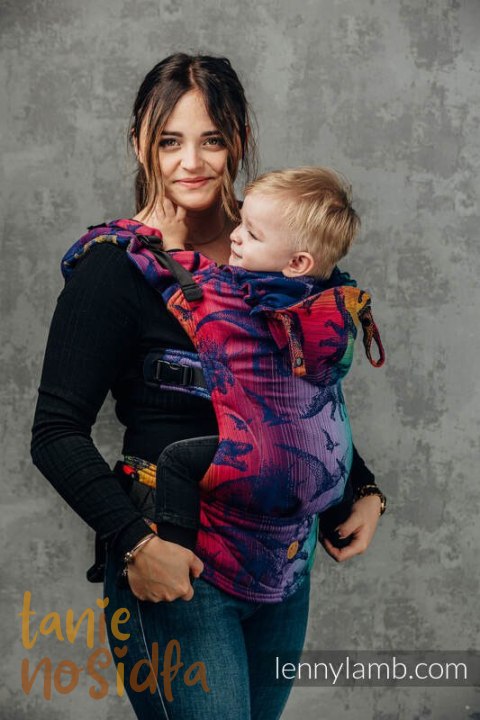 Nosidełko Ergonomiczne LennyGo z tkaniny żakardowej 100% bawełna , Toddler Size - PARK JURAJSKI - NOWA ERA