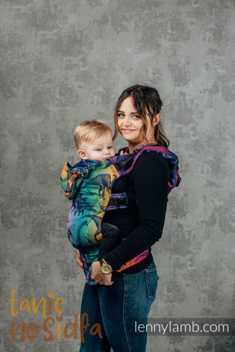 Nosidełko Ergonomiczne LennyGo z tkaniny żakardowej 100% bawełna , Toddler Size - PARK JURAJSKI - NOWA ERA