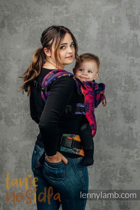 Nosidełko Ergonomiczne LennyGo z tkaniny żakardowej 100% bawełna , Toddler Size - PARK JURAJSKI - NOWA ERA