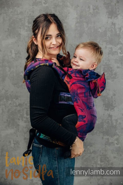 Nosidełko Ergonomiczne LennyGo z tkaniny żakardowej 100% bawełna , Toddler Size - PARK JURAJSKI - NOWA ERA