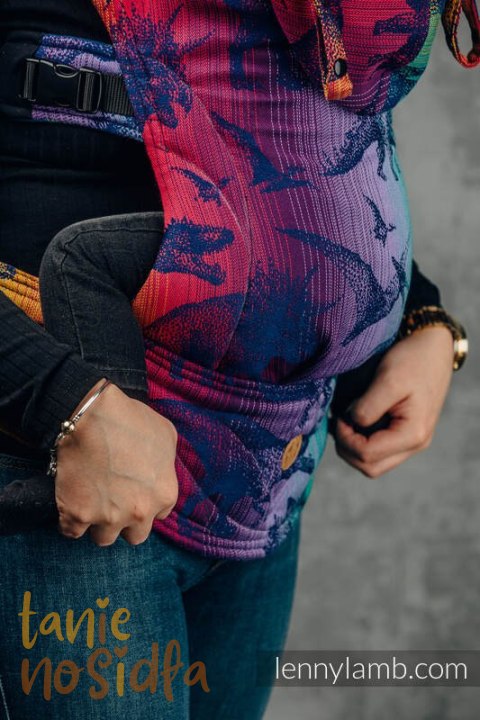 Nosidełko Ergonomiczne LennyGo z tkaniny żakardowej 100% bawełna , Toddler Size - PARK JURAJSKI - NOWA ERA
