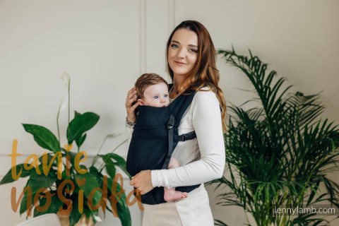 Moje Pierwsze Nosidełko LennyLight, splot jodełkowy, 100% bawełna , rozmiar standard - MAŁA JODEŁKA CZARNY HEBAN