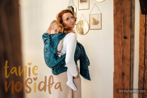 Nosidełko LennyHybrid Half Buckle, splot żakardowy, 51% Bawełna 49% Jedwab , rozmiar preschool - DZIKIE WINO - IVY