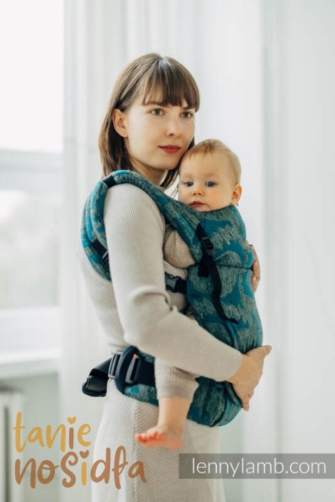 Nosidełko LennyLight z tkaniny żakardowej, rozmiar standard (45% jedwab tussah, 32% bawełna czesana, 16% wełna merino, 5% jedwab