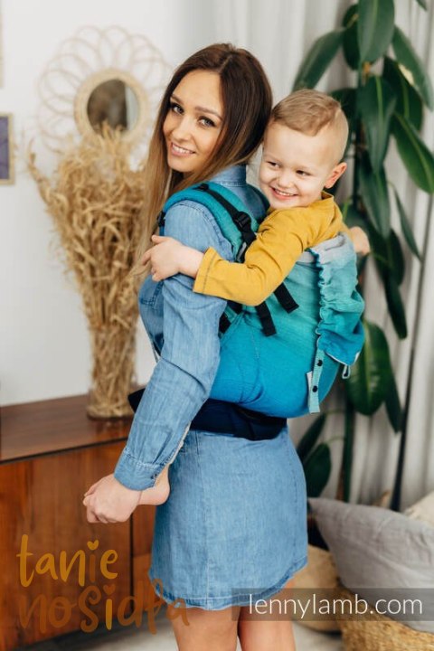 Nosidełko LennyPreschool z tkaniny skośno-krzyżowej 100% bawełna, rozmiar preschool - AIRGLOW