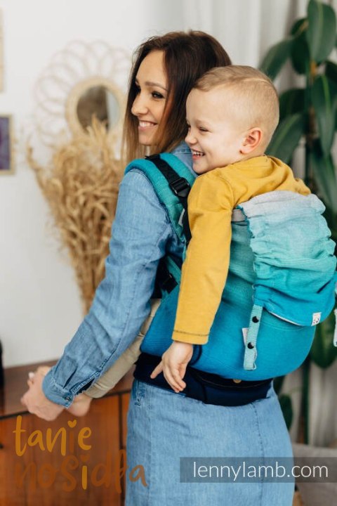 Nosidełko LennyPreschool z tkaniny skośno-krzyżowej 100% bawełna, rozmiar preschool - AIRGLOW
