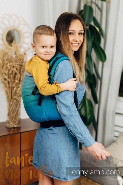 Nosidełko LennyPreschool z tkaniny skośno-krzyżowej 100% bawełna, rozmiar preschool - AIRGLOW