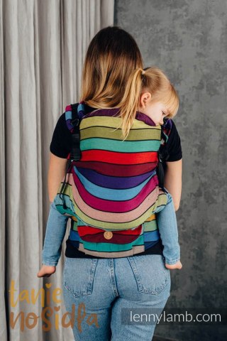 Nosidełko LennyPreschool z tkaniny skośno-krzyżowej 100% bawełna, rozmiar preschool - KARUZELA BARW