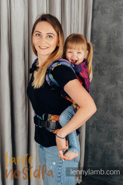 Nosidełko LennyPreschool z tkaniny żakardowej 100% bawełna, rozmiar preschool - PARK JURAJSKI - NOWA ERA