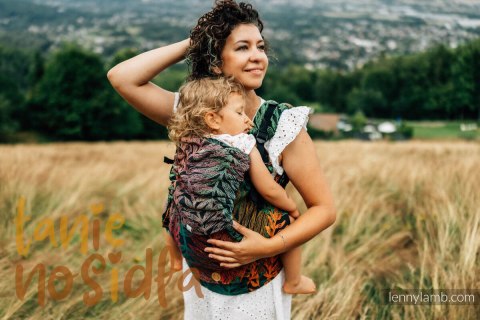 Nosidełko LennyPreschool z tkaniny żakardowej 100% bawełna, rozmiar preschool - RAINFOREST - DIVERSE