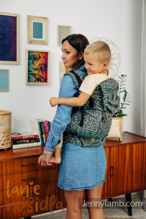Nosidełko LennyPreschool z tkaniny żakardowej 100% bawełna, rozmiar preschool - ZACZAROWANY ZAKĄTEK - IN BLOOM