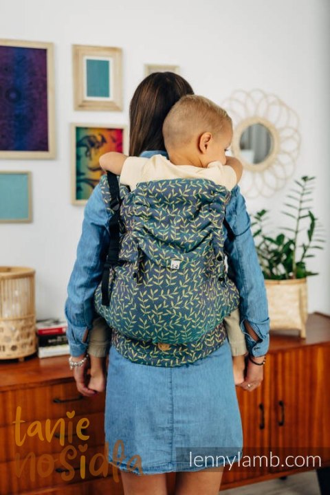 Nosidełko LennyPreschool z tkaniny żakardowej 100% bawełna, rozmiar preschool - ZACZAROWANY ZAKĄTEK - IN BLOOM