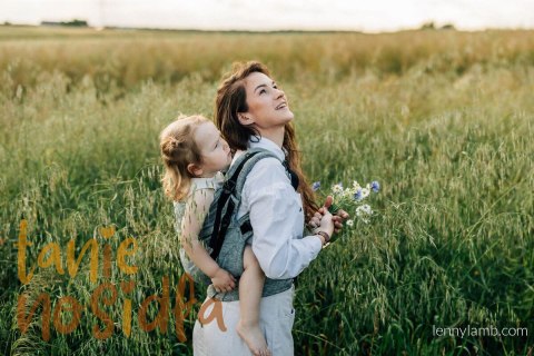 Nosidełko LennyPreschool z tkaniny żakardowej 100% len, rozmiar preschool - ARROW - WAVE