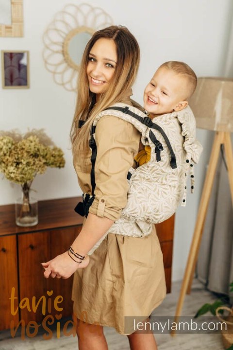 Nosidełko LennyPreschool z tkaniny żakardowej (50% bawełna, 50% wiskoza bambusowa), rozmiar preschool - INFINITY - GOLDEN HOUR