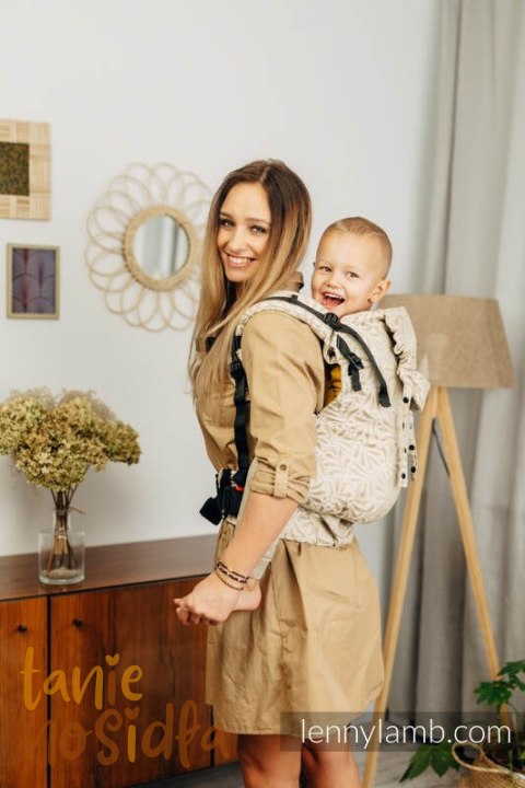 Nosidełko LennyPreschool z tkaniny żakardowej (50% bawełna, 50% wiskoza bambusowa), rozmiar preschool - INFINITY - GOLDEN HOUR